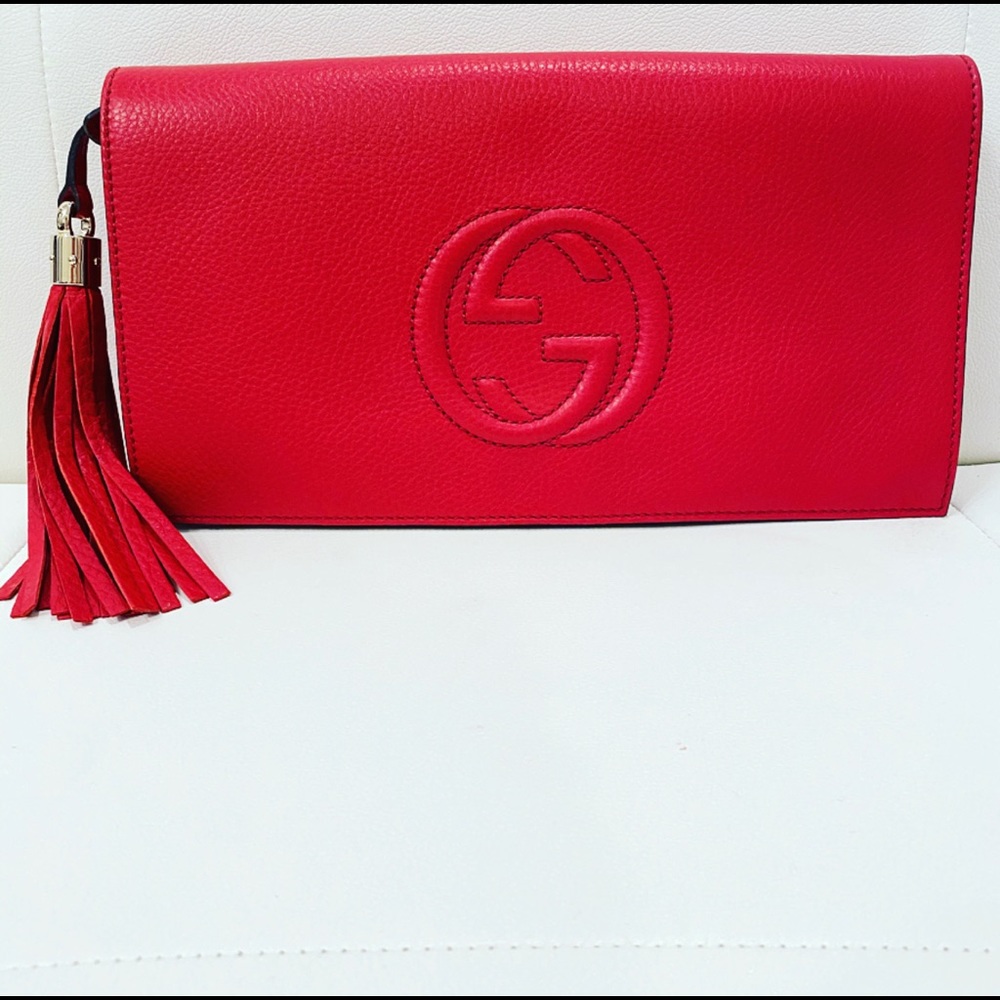GUCCI GG Red Clutch - Picture 3 of 5